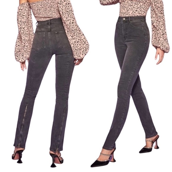 Reformation Jeans Camilla Erie Wash High Rise Back Seam & Ankle Zip Size 23 - Picture 2 of 12